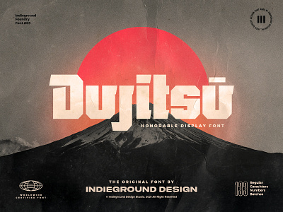 Dujitsu Free Font black bold display display type dquared font free freebie fuji japan logo oriental sans serif sun titles typeface typo typography