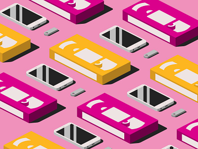 VHS Pattern clean design illustration iphone pattern patterns phone vhs