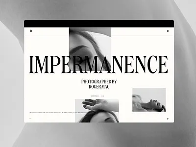 Impermanence 3d agency branding design motion photography portfolio typography ui ux web web design website