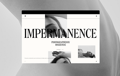 Impermanence 3d agency branding design motion photography portfolio typography ui ux web web design website