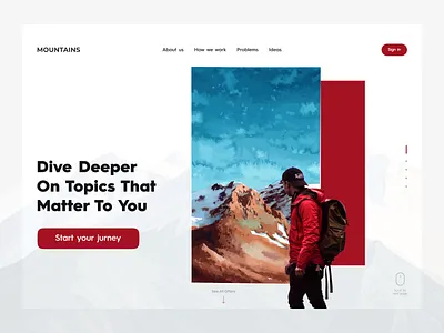 UI/UX Landing Page Design for Mountains adobe branding figma figma design figmadesign landing page landing page design landingpage minimal mountains ui ui design uidesign uiux ux ux design uxdesign uxui web design webdesign