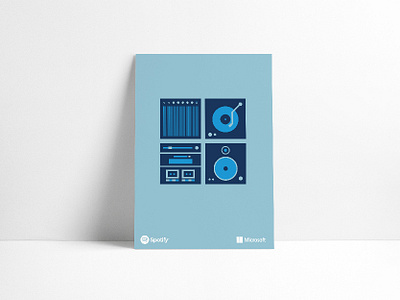 Poster for Spotify app design good knife studio graphic design icon logo microsoft music poster poster art poster design spotify vector