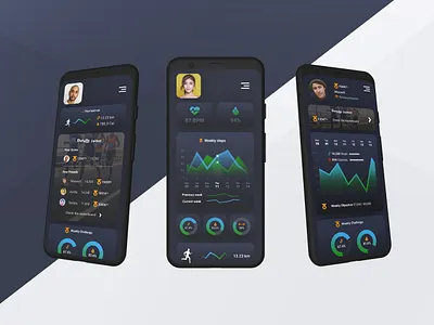 Running/Workout Tracker Mobile App UI mobile mobile app running running app ui ui design ux ux design workout workout tracker