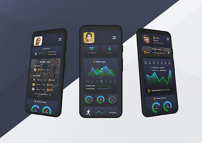 Running/Workout Tracker Mobile App UI mobile mobile app running running app ui ui design ux ux design workout workout tracker