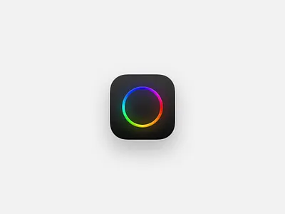 iOS Icon Black black icon ios rainbow