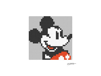 LEGO portrait in Figma - UI Kit bricks design system disney diy illustration lego mickeymouse portrait ui uikit