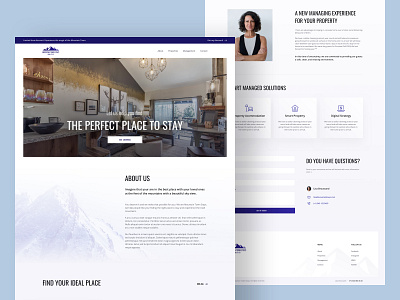 Mountain Town Web Design blue form hero light ui ux web web design