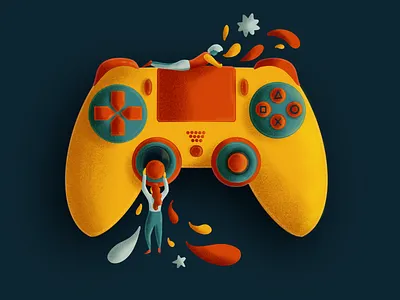 video games console game illustration procreate texture