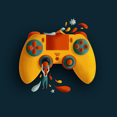 video games console game illustration procreate texture