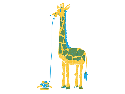 Giraffe editorial editorial illustration giraffe illustration spaghetti texture