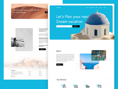 Travel Landing Page Design adobe xd digital dribbble best shot elementor elementor pro landing page design template templates travel travel agency travel website trending design ui ui design uidesign uiux user interface design userinterface web design website