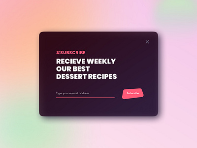 Daily UI 026 - Subscribe call to action dailyui dailyui026 dailyui26 dailyuichallenge desserts mellow subscribe subscription sweets vibe