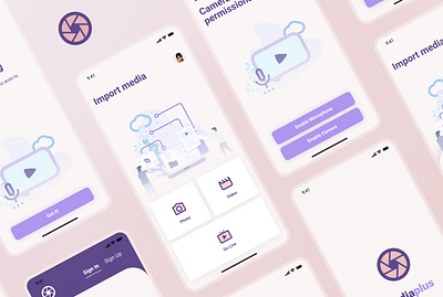Mediaplus App app app design ios live media photo video
