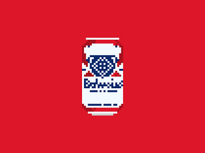 'Bit'weiser 8 bit 8 bit art alcohol beer beer art beer can budweiser can pixel pixel art pixelart red st. louis