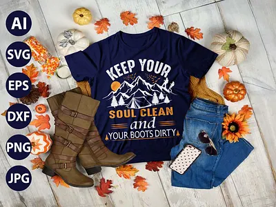 AWESOME Mountain Adventure HIKING TYPOGRAPHY T-SHIRT DESIGN