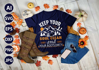 AWESOME Mountain Adventure HIKING TYPOGRAPHY T-SHIRT DESIGN