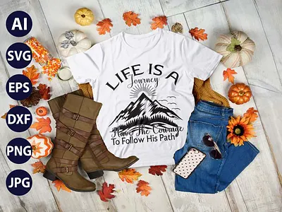 AWESOME Mountain Adventure HIKING TYPOGRAPHY T-SHIRT DESIGN