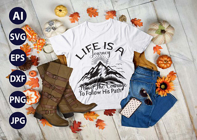 AWESOME Mountain Adventure HIKING TYPOGRAPHY T-SHIRT DESIGN