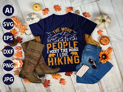AWESOME Mountain Adventure HIKING TYPOGRAPHY T-SHIRT DESIGN