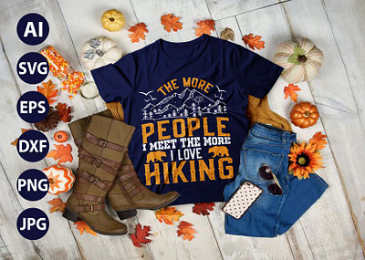 AWESOME Mountain Adventure HIKING TYPOGRAPHY T-SHIRT DESIGN
