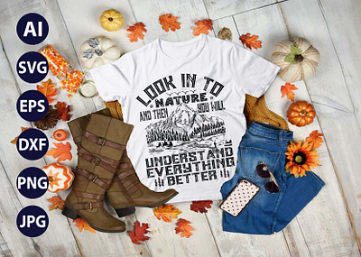 AWESOME Mountain Adventure HIKING TYPOGRAPHY T-SHIRT DESIGN