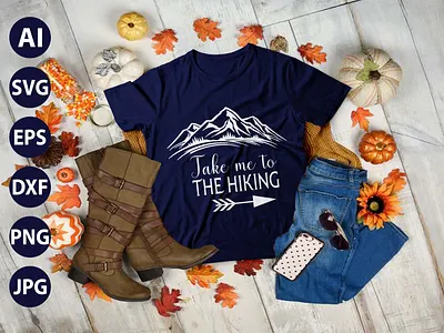AWESOME Mountain Adventure HIKING TYPOGRAPHY T-SHIRT DESIGN