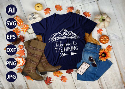 AWESOME Mountain Adventure HIKING TYPOGRAPHY T-SHIRT DESIGN