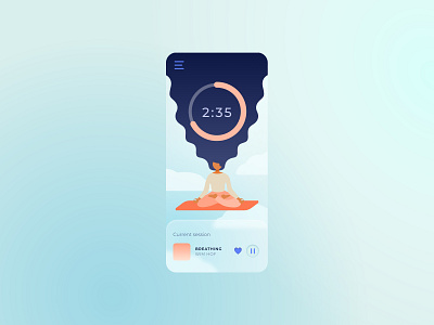 014 #DailyUI Countdown Timer 014 countdown timer dailyui dailyui014 dailyuichallenge design meditation app mindfullness app ui ui ux ui design user interface design ux vector