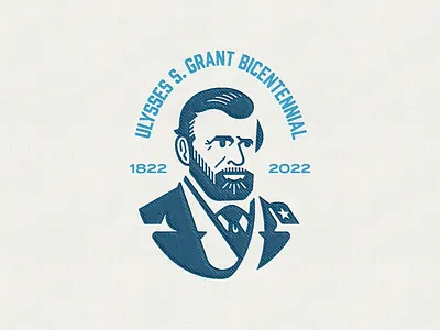 U.S. Grant Logo bicentennial civil war general geometric logo major portrait president ulysses s. grant war