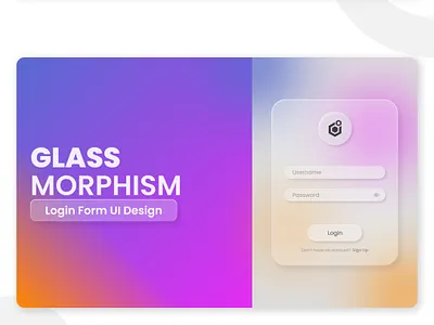 Login Form Glassmorphism Design app design apps design design apps flatdesign mobile design ui ui apps ui design ui mobile apps ui mobile design