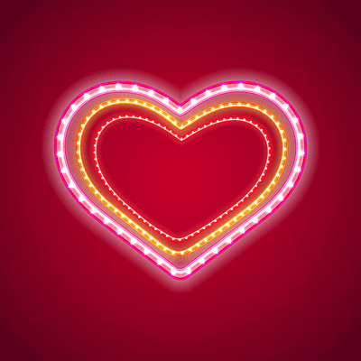 valentines neon light effect heart vector background bright celebration design effect glow heart holiday illuminated illustration light love neon romance romantic shape shiny symbol valentine vector