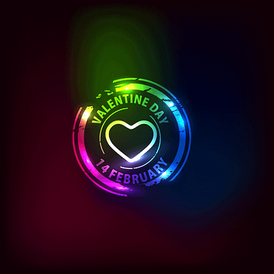 valentines neon light effect heart vector background bright celebration design effect glow heart holiday illuminated illustration light love neon romance romantic shape shiny symbol valentine vector