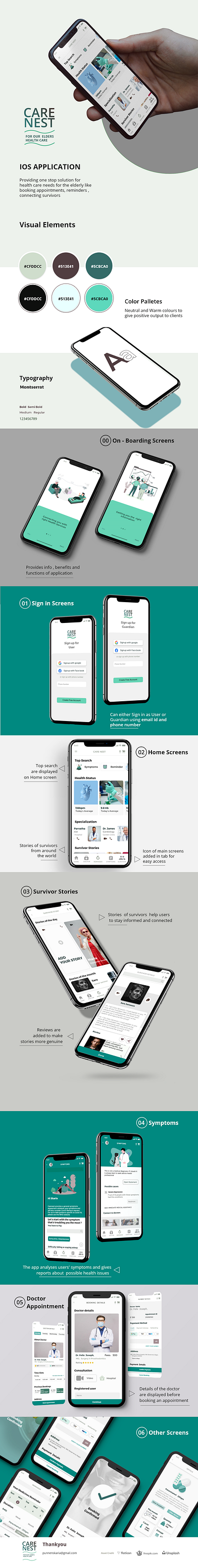 Elderly App UI Android Presentation app branding flat illustration minimal ui ux