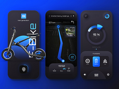 Xiaomi smart bike App app design smart bike ui xiaomi