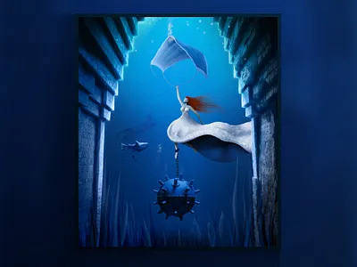 Corona Vibes Thoughts 2020 art art director artwork corona corona poster coronavirus deep design digital painting digitalart drowning dying hope illustration meaningful ocean painting procreate vibe