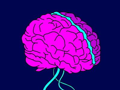 brain 🧠 art artwork brain brainstorming colorful creative design design art graphic design illustration illustrator isometric art juice pink vector wacom