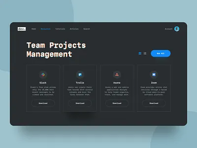Dev. Projects Management design desktop development management ui ux web webdesign website