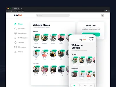 Anytwo Home discover home mobile poker web