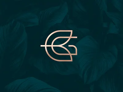 G + Flower Bud brand decor design event design floral flower g green logo logotype mark monogram natural