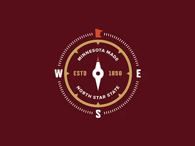 True North badge clothing clothing brand compass illustration logo minnesota