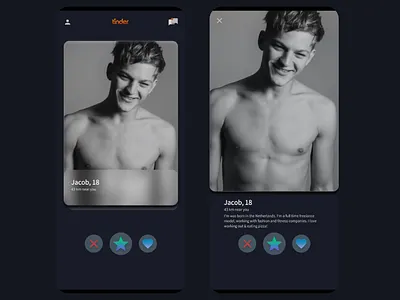 Tinder remake adobexd design tinder ui uiux
