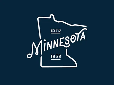 Minnesota Outline clothing illustration logo outline