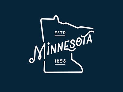 Minnesota Outline clothing illustration logo outline