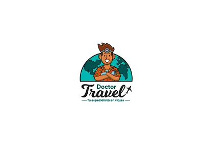 Dr Travel Logo graphics illustration illustrator logo vector