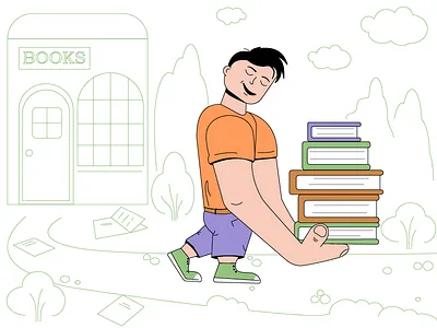 Bookworm adobeillustator art artwork books bookworm character characterdesign graphic design illustration illustrator vector