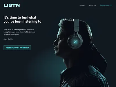 X5 landing page headphones landing page tech