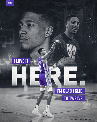 Haliburton Quote Graphic basketball kings nba purple sacramento tyrese haliburton