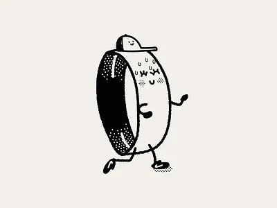 corriendo con la bandita doodle illustration run illustration running vector