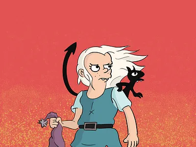 Bean Disenchantment bean demon disenchantment drawing illustration illustrations netflix