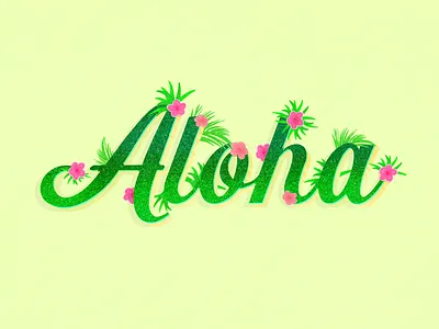 Aloha aloha design lettering typ typography